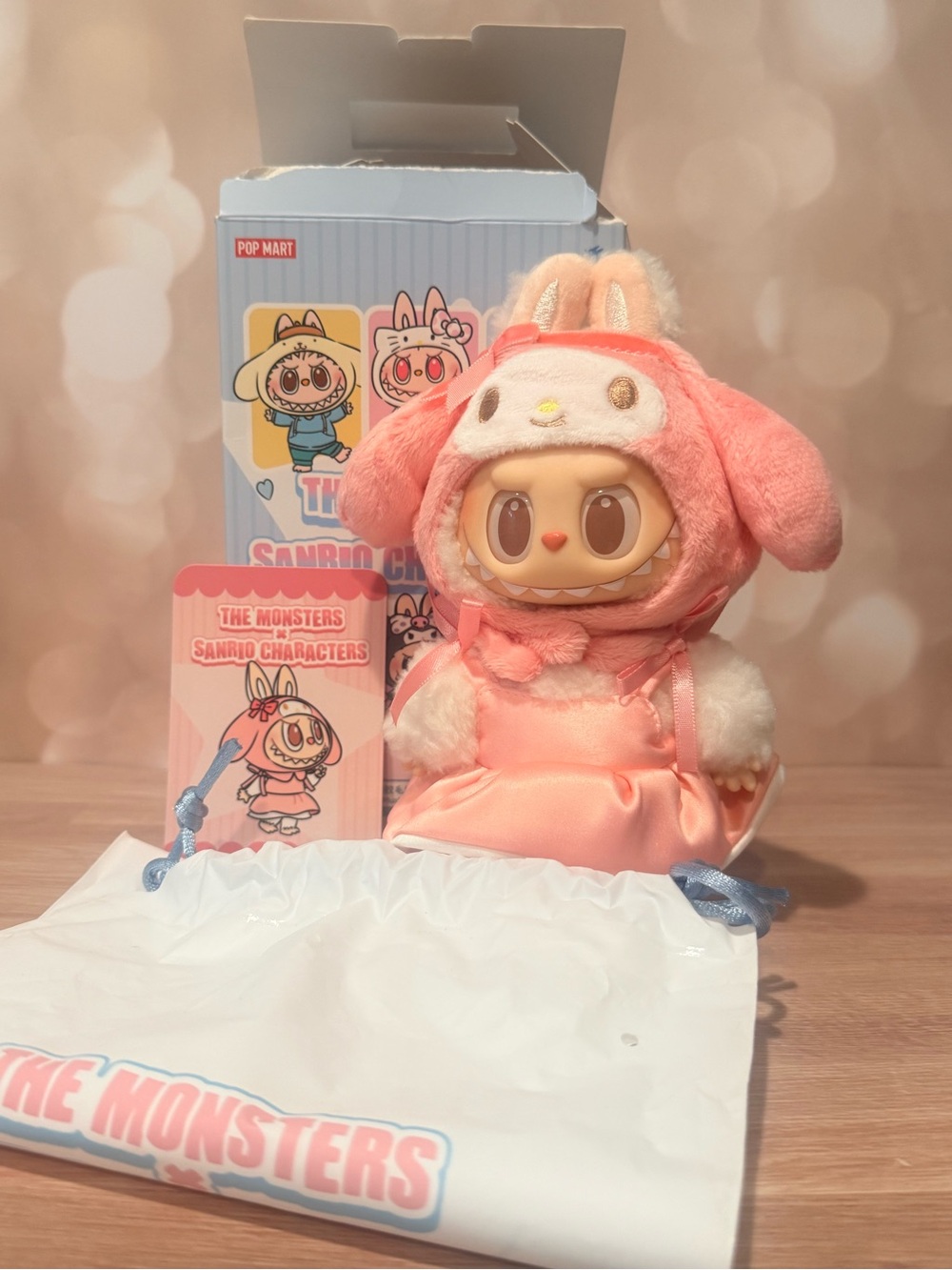 Pop Mart x Sanrio Pink Bunny Plush Collectible Doll